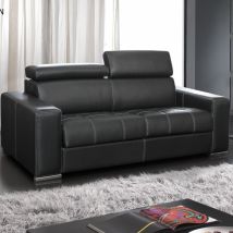Canapé convertible - PARK convertible 100% Cuir système express FAST'BED