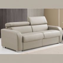 Canapé convertible - RONDO convertible 100% CUIR ou Micronabuck express système FAST'BED