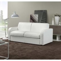 Canapé convertible - ROSA 100% Cuir convertible express système Fast'Bed