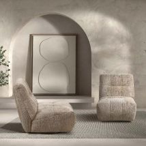 Fauteuil - SANDRA fauteuil pivotant en tissu