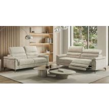 ROMANA Tissu Relaxation avec têtières Electrique (en option) ou canapé Fixe