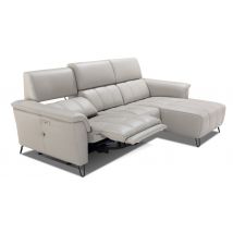 ROSALIE méridienne 100% Cuir Relaxation électrique et Têtière électrique