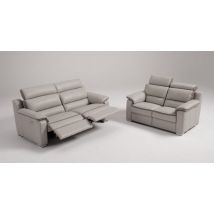 ROSIANE Canapé 100% Cuir Relaxation avec têtières Electrique (en option) ou canapé Fixe