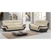RODRIGUE Salon 3+2 100% Cuir Design Italien