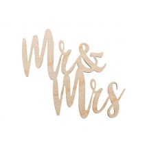 Holz Schriftzug Mini "Mr & Mrs"
