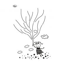Schablone Blob Paint "Luftballon Mädchen"