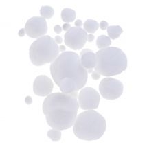 Pompons, Weiß