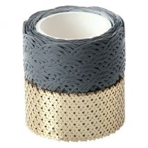 Washi-Dekor "Grau/Gold"