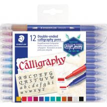 STAEDTLER Doppelfasermaler Kalligraphie, 12 St.