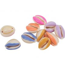 Muschelperlen mit 2 Bohrungen