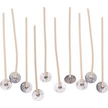 Kerzendochte mit Metallfuß, gewachst