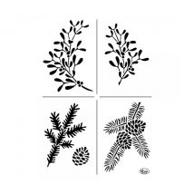 Schablone "Weihnachtsgrün"