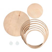 Holzplatten/-ringe Set