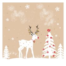 Serviette "Papierschnitt Winterlandschaft" - 20 Stück
