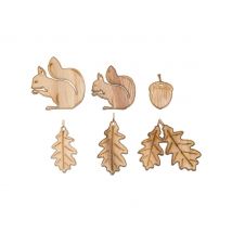 Streuteile "Eichhörnchen und Eichelblätter"