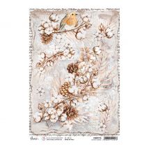 Motiv-Strohseide "Blüten im Winter"