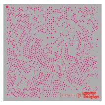 Schablone "Punkte Radius", 15x15cm