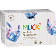 MUCKI Funkel-Fingerfarbe, 6er-Set