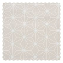 Baumwoll-Stoff "Geometrischer Stern" Polyester beschichtet - Beige