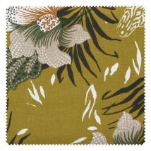 Halbpanama-Stoff "Zebra und Blumen"