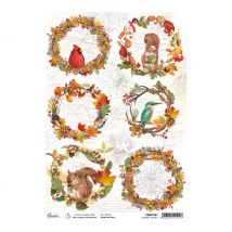 Motiv-Strohseide "Herbst-Komposition"