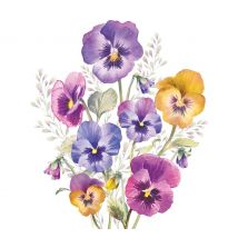 Serviette "Garten-Stiefmütterchen"