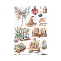 Motiv-Strohseide "Wizard Academy - Bücher und Zaubertrank"