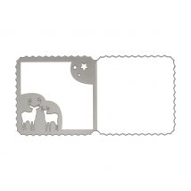 Stanzschablone "Karte mit Rentieren"