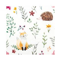 Serviette "Fuchs und Igel"