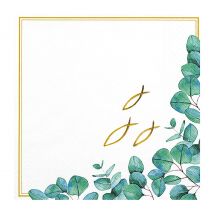 Serviette "Fische/Eukalyptus"