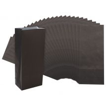 Papier-Blockbodenbeutel - Schwarz