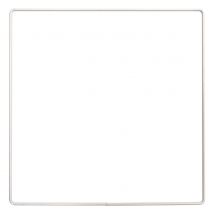Rico Design Metallring "Quadrat", Weiss - 20 cm