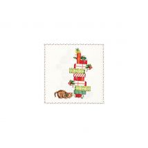 Serviette "Katze und Geschenke" - 5 Stück