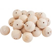 VBS Holzkugeln durchgebohrt - Ø 70 mm, 25 Stück