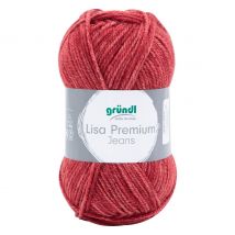 Gründl Wolle "Lisa Premium Jeans" - Orientrot-Meliert