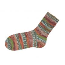 Gründl Hot Socks "Lazise" - Tannengrün/Salatgrün/Rostbraun/Kürbis-Meliert