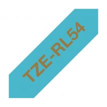Brother P-touch Textil-Schriftband, 24 mm - Gold auf Hellblau