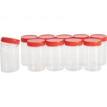 VBS Kunststoffboxen mit Schraubdeckel, 200 ml, 10 Stück