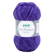 Gründl Wolle "Lisa Premium Jeans" - Violett-Meliert