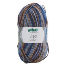 Gründl Wolle "Lisa Premium Color" - Braun/Beige/Blau