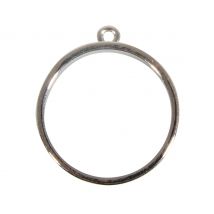 Schmuck-Metallfassung "Rund" - Silber
