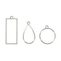 Schmuck-Metallfassung "Formenmix" - Silber