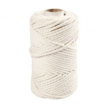 Makramee-Kordel, L 55 m, D 4 mm - Naturweiß