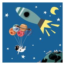 Serviette "Space" - 20 Stück