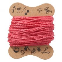 Mikro-Makramee-Kordel, gewachst - Fuchsia