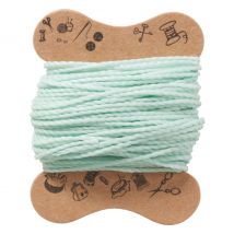 Mikro-Makramee-Kordel, gewachst - Mintgrün