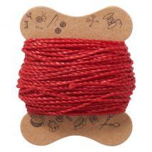 Mikro-Makramee-Kordel, gewachst - Rot
