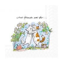 Serviette "Katzen Freunde" - 20 Stück