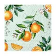 Serviette "Orangen Garten" - 20 Stück