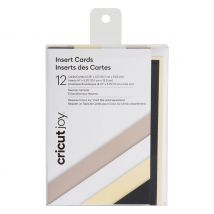 Cricut Joy Doppelkarten mit Einleger & Umschlägen "Insert Cards", 10,7 cm x 13,9 - Neutrals/Black